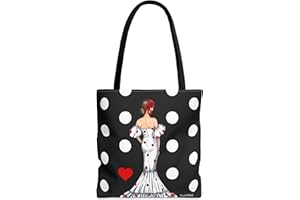 IllustrArte Bolsa Tote Málaga Poliéster 400 g/m² (43 x 43 cm) | Impresión a Doble Cara | Asas de 60 cm | Bolsa Reutilizable y Resistente