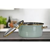 PR Home Soft Green Emaye Kızartma Tenceresi 22 cm