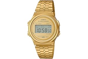 Casio Collection Vintage Unisex Digital Watch with Stainless Steel Strap