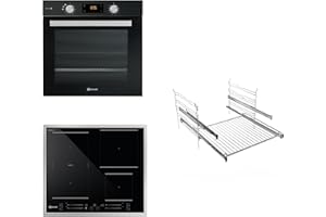 Bauknecht BAKO 566 PYRO IND Einbau-Backofen-Set / Induktion (60 cm) / Heißluft / Gentle Steam / Pyrolyse / My Menu / Kochzonen mit Booster- Funktion / Backauszug auf 2 Ebenen