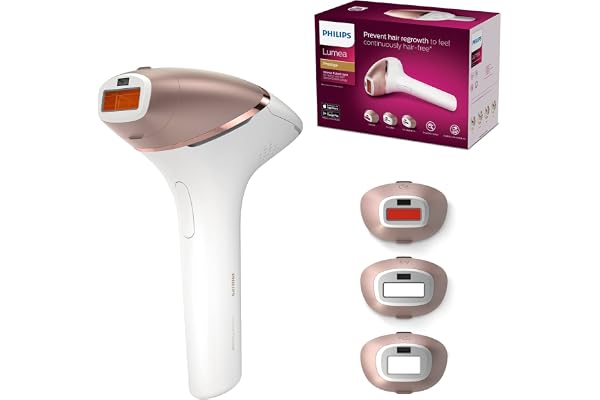 Philips BRI956/00 Lumea Prestige Epilateur à Lumière Pulsée avec 4 Embouts pour Corps/Visage/Maillot/Aisselles