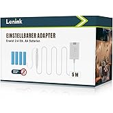 Lenink 3-6V Adjustable Battery Adapter Battery Replacement for 2-4 Pieces AA Batteries for Thermometer, Weather Station, Wire