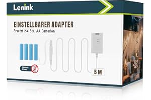Lenink Alimentatore per batterie 2 AA, 3 AA, 4 AA, 3 V, 4,5 V, 6 V, alimentatore per termometro, stazione meteorologica, campanello senza fili, sveglia, luce LED, decorazione, ecc