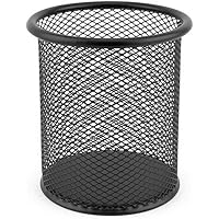 D.RECT Metall Stifteköcher | Stiftehalter rund aus Drahtmetall | Mesh Multifunktions Becher für Kugelschreiber Ø91 mm…