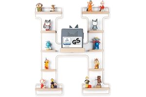 ‎BOARTI BOARTI das Original Kinder Regal Buchstabe H in Weiß TÜV/GS-Zertifiziert - geeignet für die Toniebox und ca. 48 Tonies - zum Spielen und Sammeln