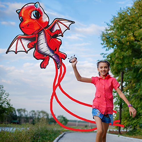 Baby Dragon Kite: Best 3D Kite Animal for Kids - Ideal Kites for Kids Who Love the Great Outdoors - Perfect Kids Kites for the Beach and Park - Easy Flyer Kite for Kids and Adults