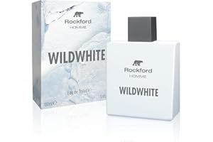 Rockford, Wildwhite, Profumo da Uomo, Eau de Toilette, Note di Menta, Bergamotto, Pepe Bianco, Neve, Pino, Lavanda, Eucalipto, Muschio, Legno di Cedro del Texas, Sandalo e Fava Tonka, 100 ml