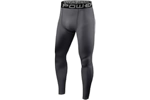 PowerLayer Men's and Boys' Running Football Tights Compression Base Layer Leggings