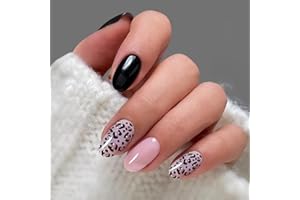 JMEOWIO Gel Semicurado de Pegatinas Estampado De Leopardo Negro Semi-Curado Gel Nail Art Stickers Decoración