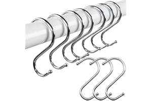 huiyonglan 10 Pcs S Hooks, 7.3 cm S Shaped Hook, S Hooks for Hanging, Multi Purpose Stainless Steel Heavy Duty Metal S Hook for Hanging, for Kitchen Bathroom Bedroom Living Room Office Pan Cup