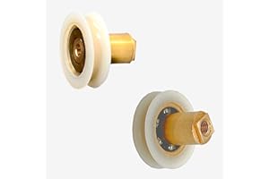 MSGsl - Kit de Rodamientos para Puertas de Mampara Ducha: 2 Unidades Ø 22 x 18 x 6 mm, con Tornillo incluido M4 - Piezas Duraderas para Puertas Correderas de Baños (2)