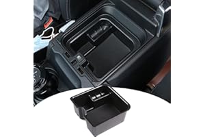 DIYUCAR Aufbewahrungsbox für Landrover Discovery 4 2014–2016, Schwarz Palstic Auto Mittelkonsole Aufbewahrungsbox Telefonablage Zubehör mit Kühlschrank