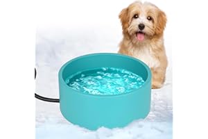 Gamelle Chauffée pour Chiens, Vankarr Abreuvoir Chauffante pour Chiens, Chats, Poulets, Lapin, 3.2L Bol d'eau pour Animaux Domestiques en Hiver Anti-Gel Anti-Morsure