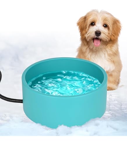 PETSOLON Beheizter Wassernapf - 3L Wärmebehälter Für Hund & Katze Drinnen & Draußen, Konstante 39°C