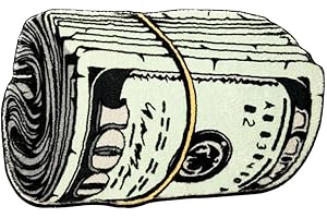 YXRRVING Tappeto con banconota da 100 dollari, tappeto creativo con soldi artistici, accogliente, morbido, per camera da letto, comodino, soggiorno, decorazione per bagno, zerbino assorbente