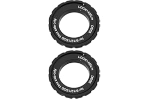 SG Store 2PCS Centerlock Locking Ring Brake Disc Compatible with Shimano Compatible with 15/20mm Thru Axle 44x26x8mm Aluminum Alloy Bike Hub Center Lock for Bike Mountain Bike