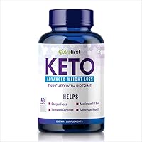 Nutrafirst Keto Natural and Advanced Supplement with (Garcinia Cambogia + Green Coffee + Black Papper) Extract 1000mg 60 Capsules Pack of 1