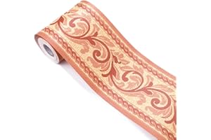 WDRAGON Carta da parati autoadesiva elegante con motivo forale, adesivo da parete, per bagno, cucina, soffitto, bordo impermeabile, rimovibile, 10 cm x 10 metri