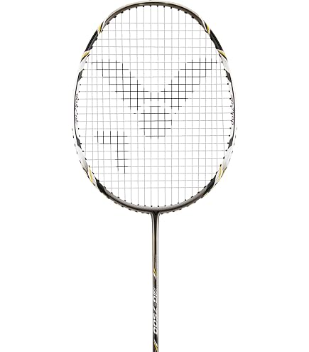 Raquette De Badminton VICTOR Wavetech 5 – Débutants Et Joueurs Ambitieux, Noir/jaune, Carbone/aluminium, 92 G, équilibre En Manche