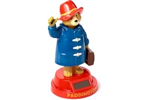 Paddington Bear Solcellsfigur, blå kappa, röd bas