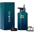 Insulated Water Bottle with Straw - 650/950/1200/1800 ml - Leakproof Double-Walled Stainless Steel Metal Drink Flask BPA-Free - Sports Travel Gym Camping Hiking Kids