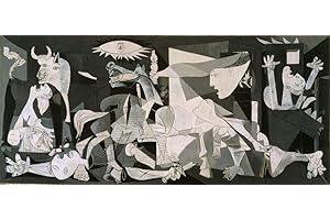 BLACK CREATIONS Guernica Pablo Picasso – Tableau éducatif – Meilleure reproduction d'art de qualité de décoration murale – Poster A3 (42/30 cm) – Papier photo épais brillant