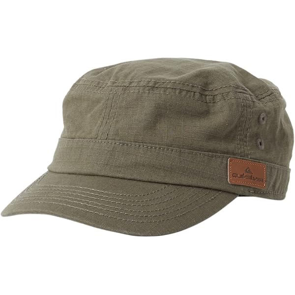 FREEBIRD99 Cotton Twill Flat Top Peaked Hat Army Military Cadet Cap Washed Black Large Size