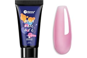 Mobray Poly Nail Gel Rosa Acrigel per Unghie 60 ML, Acrylgel Unghie Ricostruzione, Estensione Unghie Gel Acrilico Salon Nail Art Nail Facil (2 Oz)