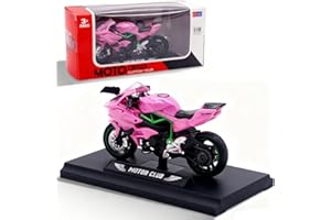 CLKDPNO Alloy Motorbike Toy Mini Motorbike Simulation Motorcycle Modern Pull-Back Vehicle Toy for Child Intellectual Motorcycle Model Collection Hobby Toy Gift Racing Model Decoration (Pink)