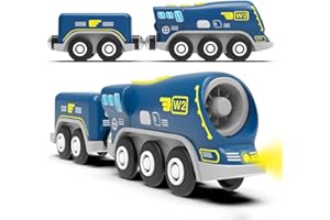 Zuoan Batteriebetriebene Action-Lokomotive Zug (Magnetverbindung) – leistungsstarker Motorzug kompatibel mit Thomas, Brio, Chuggington Holzschienen und Zug – Spielzeug für Kleinkinder
