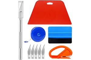 Ewrap Professional Wallpaper Tool Wallpaper Application Tool with Trimming Tool, Felt Squeegee, Hard Scraper, Tape Measure for Vinyl Wrap, Install Wallpaper