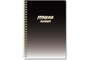 RUKAR Fitness Journal Workout Planner for Women & Men - A5(5.9" x 8.6") Sturdy Workout Log Book for Gym & Personal Home Workouts
