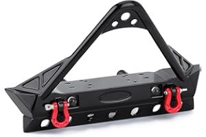 INJORA RC Paraurti Metallo Front Bumper RC Accessori per 1:10 RC Crawler TRX4 Axial SCX10 90046 SCX10 III AXI03007 AXI03003 (Triangolare)