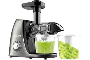 Estrattore di Succo a Freddo AUMATE,550ml Estrattore di frutta e verdura,Massimi nutrienti - 95% di purezza del juiceo,Funzione inversa, Motore silenzioso,Facile da pulire con un pennello,150W