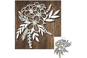 DPWOUM Silver Flower Dies for Card Making, Metal Die Cuts,Blossom Cutting Dies Cut Stencils DIY Scrapbooking Photo Album Decorative Embossing Paper Card Making Craft,Die-Cutting and Embossing