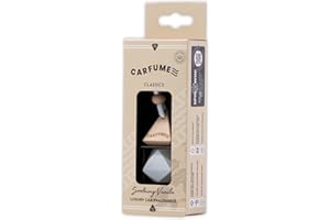 Carfume Classic Soothing Vanilla Car Air Freshener | Premium Sweet, Cream & Nutmeg Fragrance | Luxury Unisex Recyclable Scented Diffuser - Odour Eliminator - UK Made Car Accessories