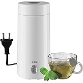 XECH Portable Electric Kettle 300ml | Mini Electric Kettles for Hot Water | Small Travel Kettle with In-Built Cable | Bottle-