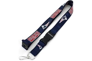 aminco NFL New England Patriots Team Lanyard, Blau, L6 x B4 x H3
