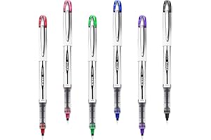 EYEYE Liquid Ink Rollerball Pen 0.7mm, 6 Assorted Colors Medium Point Pen Quick Dry, Liquid Ink Pens Fine Point Smooth Writing Pens for Journaling, Note Taking, School, Office Supplies
