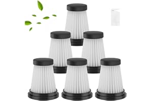 KAMANAN Staubsauger Filter für Moosoo, 6 Stück Staubsauger Filtertausch Ersatzteile Ustauschfilter Handstaubsauger Filter Staubsauger Filterelement Zubehör Filter Ersatzfilter Teile für Moosoo K12 K12PRO K13