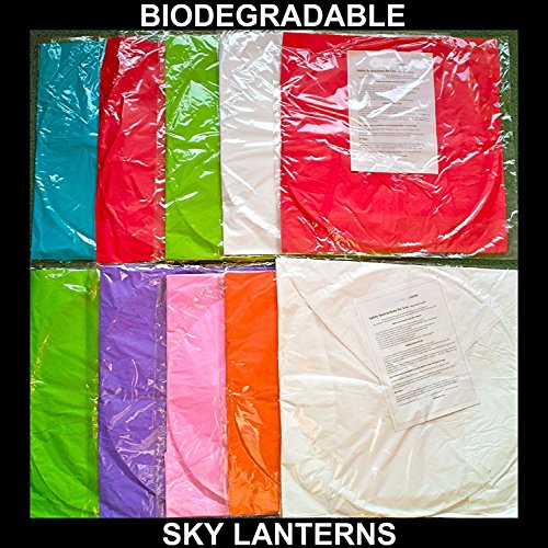 Erolling Chinese Sky Lanterns, Assorted Colours