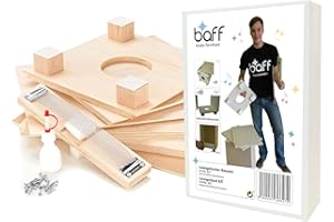 SMALL FOOT baff Musikmöbel Musikhocker Bausatz Cajon-Bausatz mit Sitzhöhe 49cm