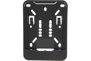 BK-PowerTCS 1 support de plaque d'immatriculation noir pour plaque d'immatriculation d'assurance 135 x 110 mm (pour mobylette, scooter, S-Pedelec, vélo électrique, cyclomoteur, vélo en L, vélo léger)