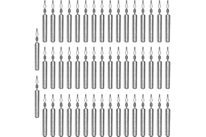 SEIWEI 50 Stück Dropshot Bleie, Kleine Zylinder Gewichte zum Meeresangeln, Rostfreie Bleie für das Karpfenangeln im Salzwasser und Süßwasser