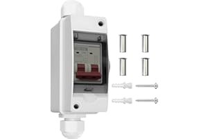 CNLonQcom Solar DC Trennschalter PV Anlage 63A 2P Mit IP65 Wasserdichte Verteilerdose Für DC 500V And AC 230/400V Solar PV