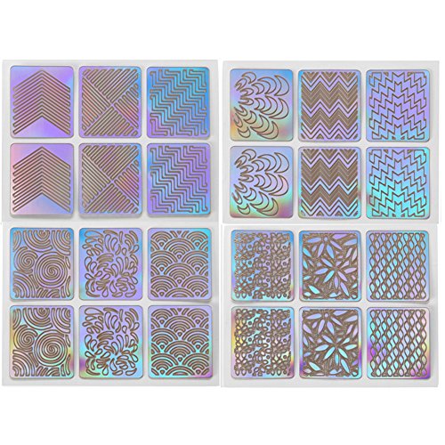 Blue Vessel 24pcs/set Nagelaufkleber Vinyls Nail Art Maniküre Schablone DIY Stanzwerkzeuge - 6