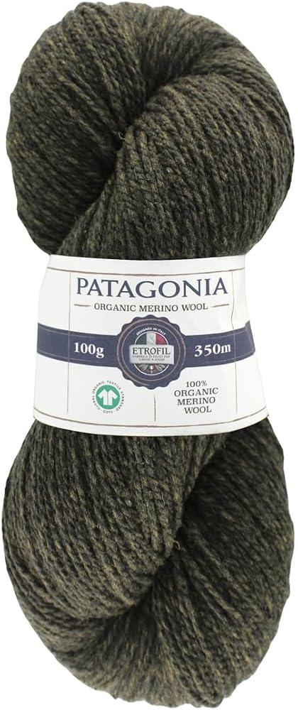 Patagonia Örgü İpi Çimen Yeşili%100 Organik Merino Yün 100g 350m (75434)