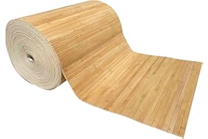 SaRani Tappeto Guida Passatoia Corsia Cucina Bambù Retro Antiscivolo Gomma (Beige, 225x50 cm)