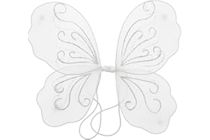 Topkids Accessories Angel Wings Fairy Butterfly Pixie Tinkerbell Fancy Dress Outfit Girls Dressing Up Costume Baby Toddler Kids Childs Small Tiny Mini Toy Fairywings Set Glitter