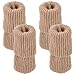Produktbild Mogoko 4 x Stuhlbeinsocke Möbel Socken Wollsocken Hocker Fessel Tabellen Cotton Caps Anti-Rutsch Fußboden Schutz Stuhl Bein Floor Protector Nordischen Stil (Beige)